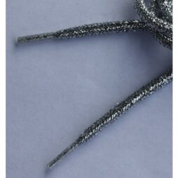 SHOELACES ROUND 4 MM POLYESTER SILVER