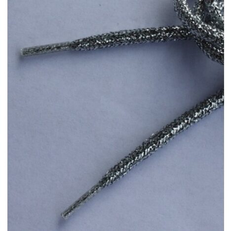 SHOELACES ROUND 4 MM POLYESTER SILVER