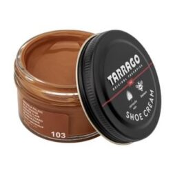 Augstas kvalitātes apavu krēms. Apavu, somu, ādas mēbeļu, ādas apģerba piekrāsošanai, kopšanai. Tarrago. Tumši orandžā krāsā.