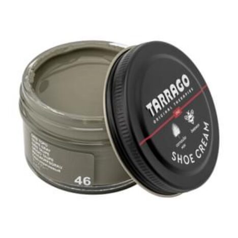 Augstas kvalitātes apavu krēms. Apavu, somu, ādas mēbeļu, ādas apģerba piekrāsošanai, kopšanai. Tarrago. Taupe gray krāsā.